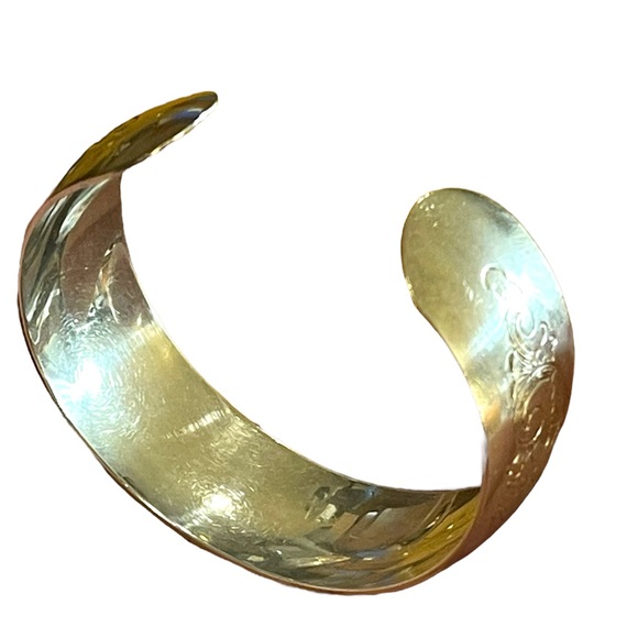 Stunning vintage S Kirk & Son Etched sterling silver 925 Bangle - Picture 2 of 7